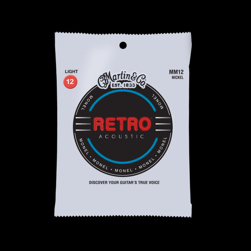 Martin Retro Guitar Strings - Monel, 6 strings, Light MM12