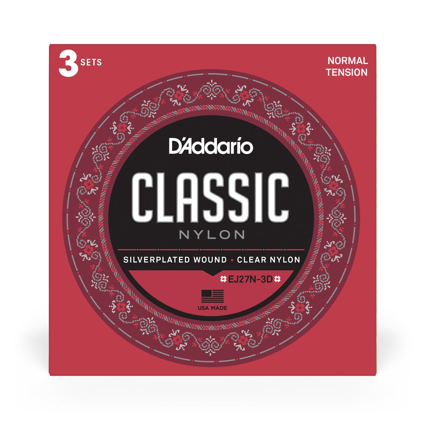 D'Addario Student Classical Nylon Strings (Normal Tension) 3 Pack
