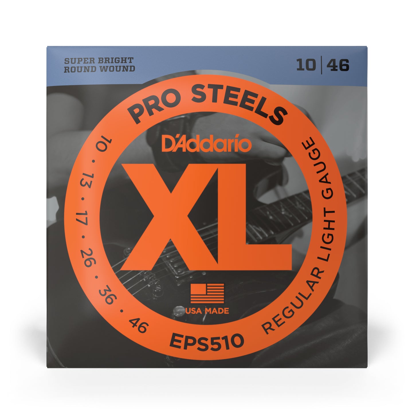 D'Addario EPS510 ProSteels Electric Guitar Strings, Regular Light, 10-46