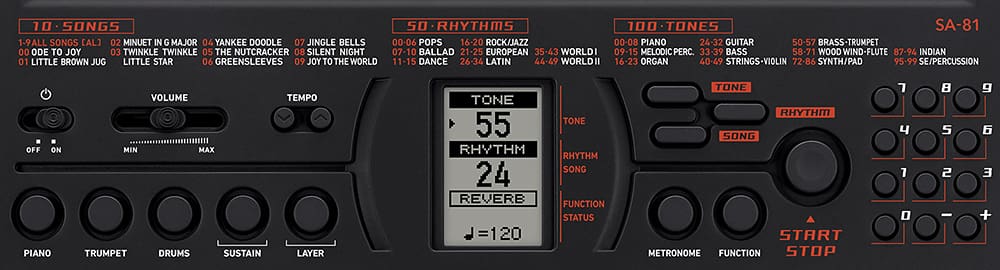Casio SA-81 44 Note Keyboard with LCD Screen