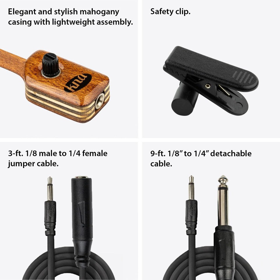KNA Portable piezo Ukulele pickup with volume contol (1/8" to 1/4" cable included). UK-2