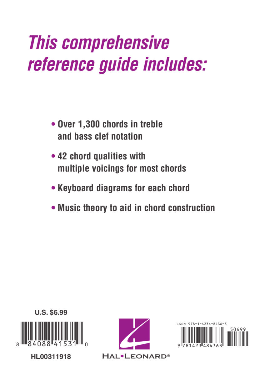 Hal Leonard Pocket Piano Chord Dictionary - A Reference Guide for Over 1,300 Chords