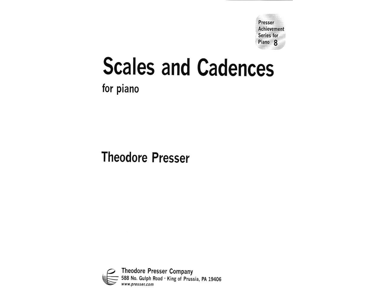 Scales and Cadences for piano