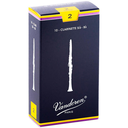Vandoren Traditional Clarinet Reeds - #2 Strength - box of 10