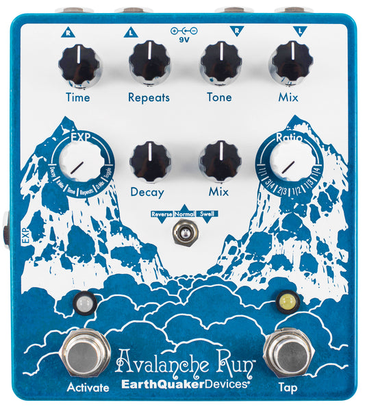 Earthquaker Devices Avalanche Run V2 Stereo Delay & Reverb with Tap Tempo Pedal