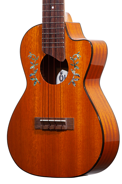 Ohana  All Solid CK-60CG Solid Mahogany Concert Ukulele with Cutaway