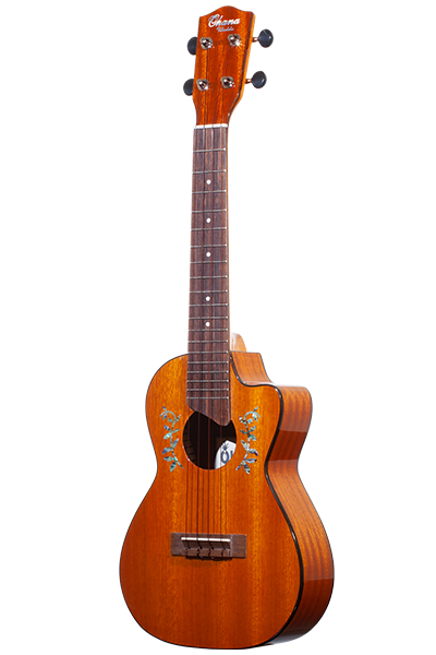 Ohana  All Solid CK-60CG Solid Mahogany Concert Ukulele with Cutaway