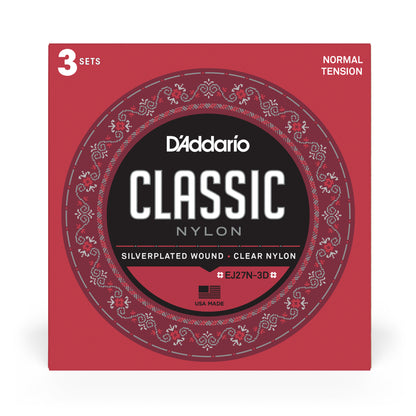 D'Addario EJ27N Student Classical Nylon Strings (Normal Tension)