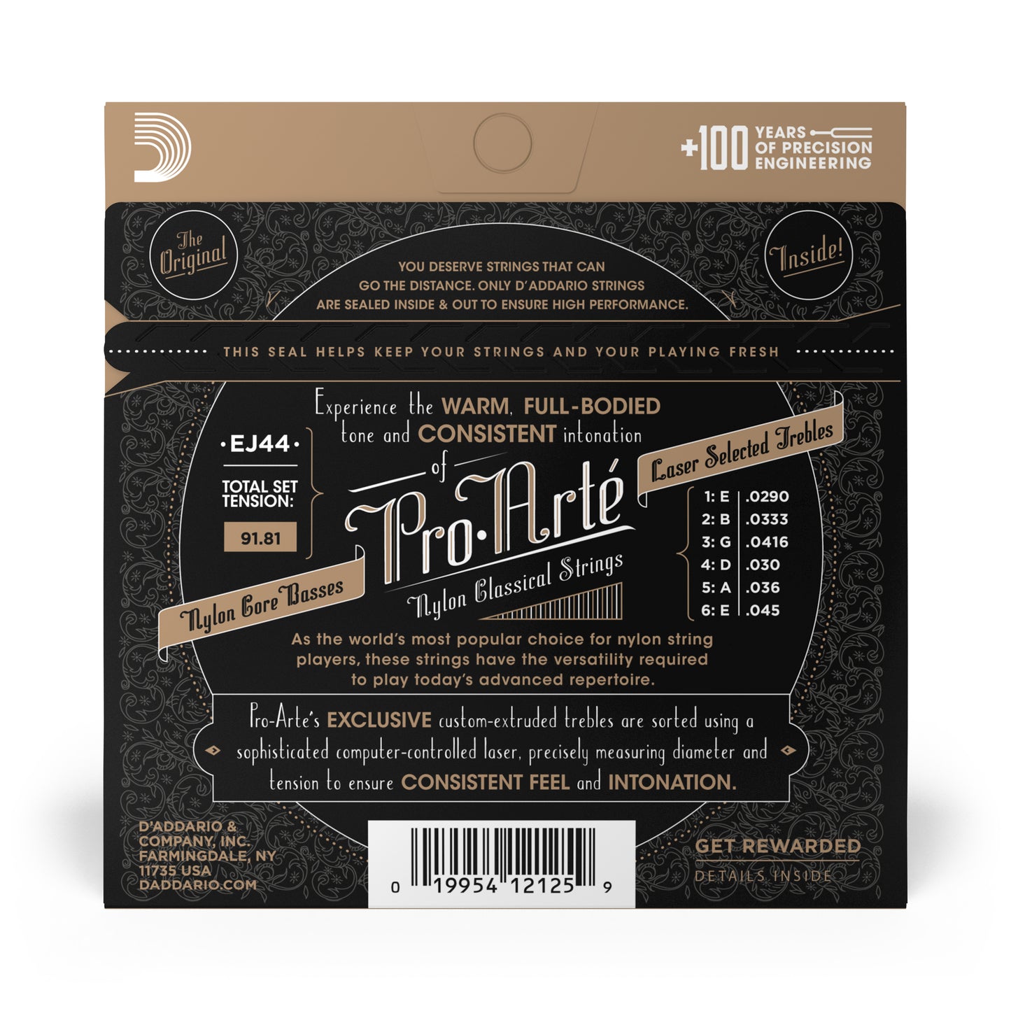 D'Addario EJ44 Extra Hard Tension, Pro-Arté Nylon Classical Guitar Strings