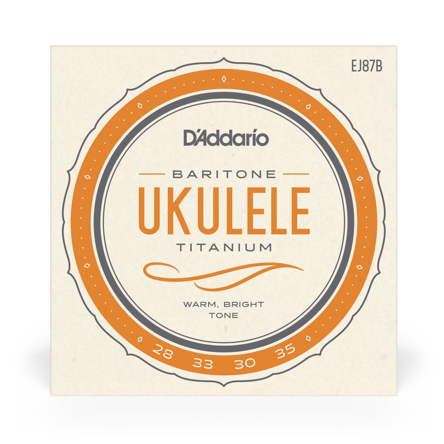 D'Addario EJ87B Titanium Ukulele Strings, Baritone