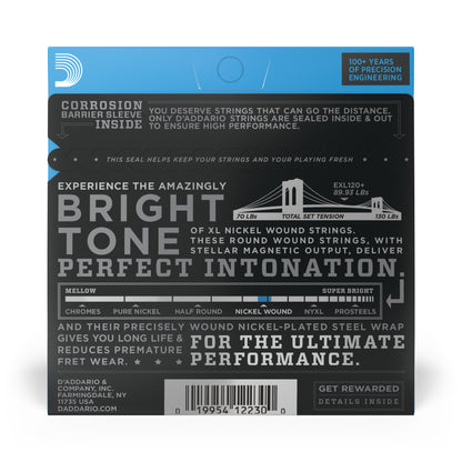 D'Addario EXL120+ Nickel Wound Electric Guitar Strings, Super Light Plus, 9.5-44