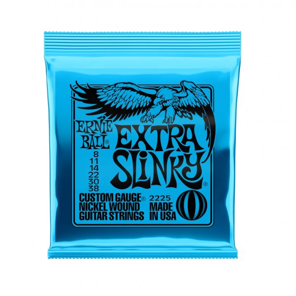 Ernie Ball 2225 Nickel Wound Electric Guitar Strings, Extra Slinky (8 -38)