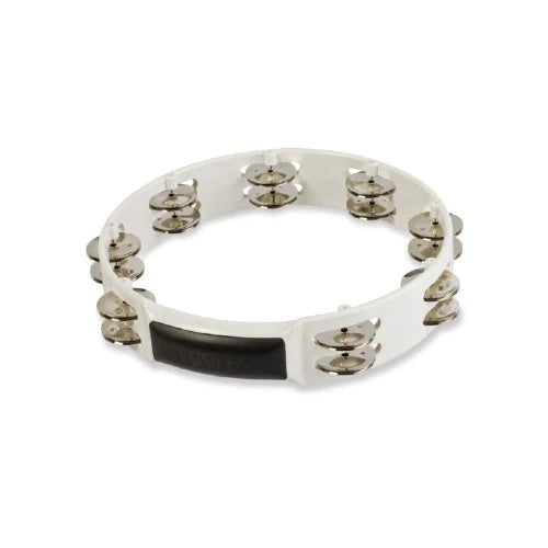 Toca T2500 Supertone 10" White Tambourine double row jingles