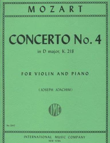 Mozart - Violin Concerto No 4 in D major, K. 218,  (Joachim)