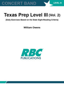 Texas Prep Level II (Vol. 2) Concert Band score and parts | Jason K. Nitsch