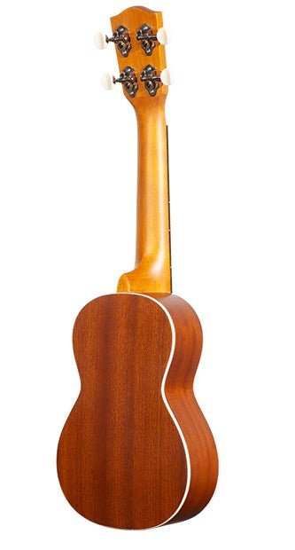 Ohana SK-20 Soprano Ukulele Solid Mahogany, White Body Binding