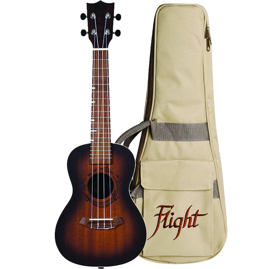 Flight Amber Mahogany Soprano Ukulele - NUS 380 AMBER