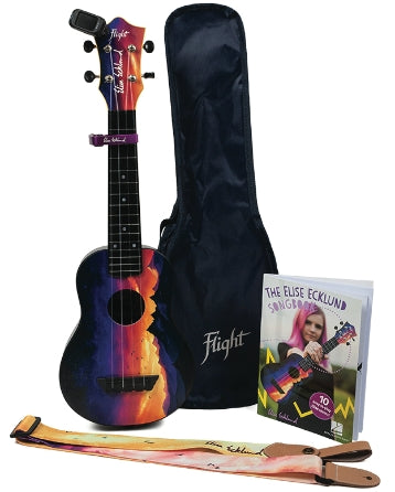 Flight Elise Ecklund Sunset Travel Ukulele Bundle