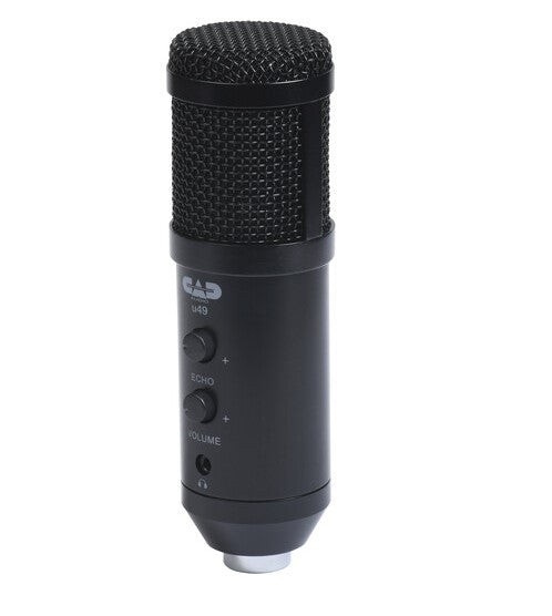 CAD u49 USB Studio Microphone with Headphone Jack & Gain Control