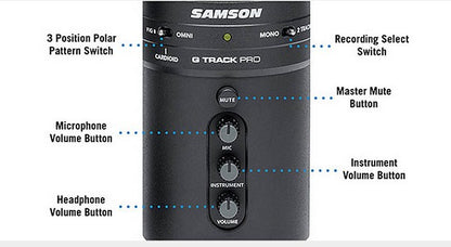 Samson G-Track Pro USB Microphone with Audio Interface
